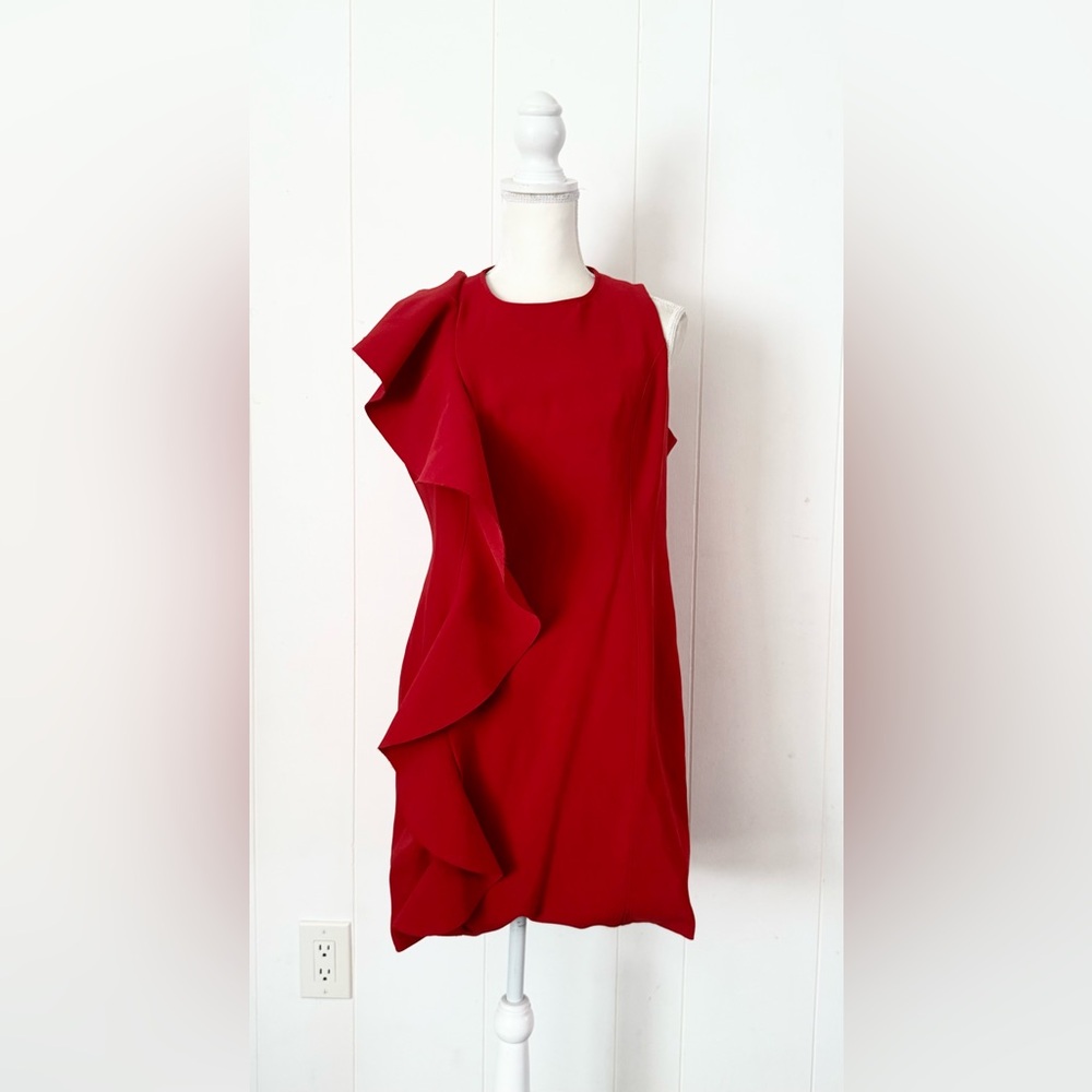 Cinq à Sept Red Ruffle Dress